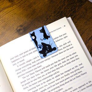 Colorful Magnetic Bookmarks, Handmade, read, book, cats, sea shells